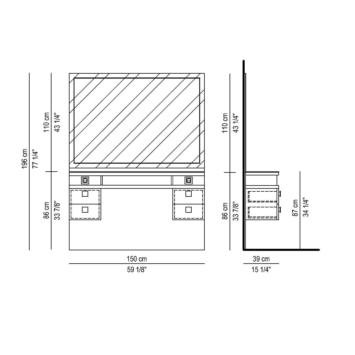 Menspace sans cuvette Structure Details